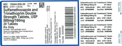 800mg-160mg 20ct - LABEL SMZ AND TMP DS TABS 800MG 160MG BPI(10544 926 20) VISTA(661971 120 05) REV1